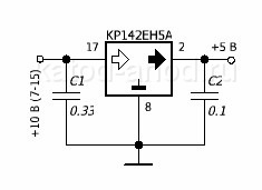 Схема подключения КР142ЕН5А
